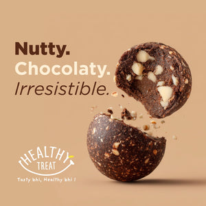 Premium Hazelnut Chocolate Laddoos | Sugar-Free Energy Balls | High Protein Dry Fruit Laddu | Natural & Gluten-Free | No Added Sugar | Pack of 15