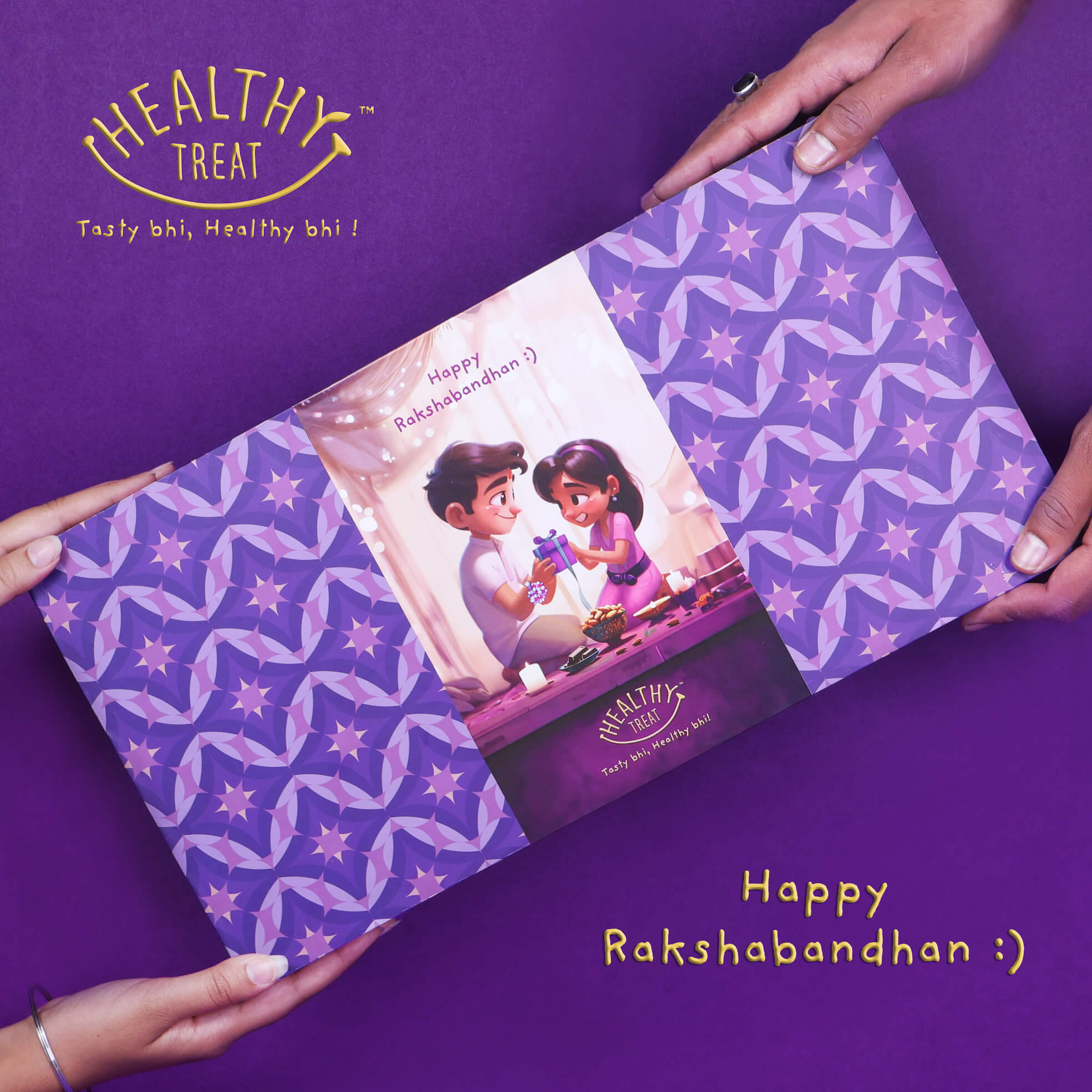 snacks rakhi gift hamper box