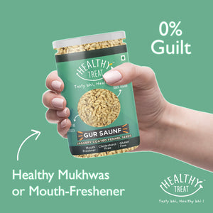 Healthy Treat Gur Saunf or Jaggery Fennels, a healthy mukhwas or mouth freshener, and an aftermeal digestive snack, for your sweet cravings