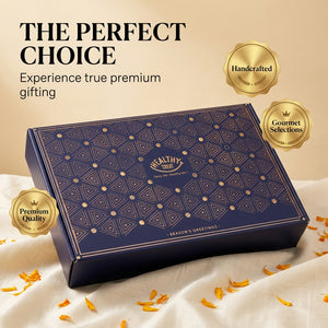 Perfect Jodi Bhaiya Bhabhi Rakhi Hamper with Lumba, 11 Items | Lumba Rakhi Pair, Roli Chawal, Scented Candle, Choco Laddoos, Gud Cashew, Khatta Meetha, Gud Saunf, Raksha Bandhan Jodi
