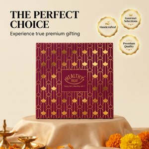 Magic Box Rakhi Hamper for Brother with Dry Fruits, 18 Items | Rakhi Pair, Roli Chawal, Almonds, Cashews, Seed Mix, Gud Chana, Gud Saunf, Sesame Peanut, Chocolate Laddoo, Raksha Bandhan