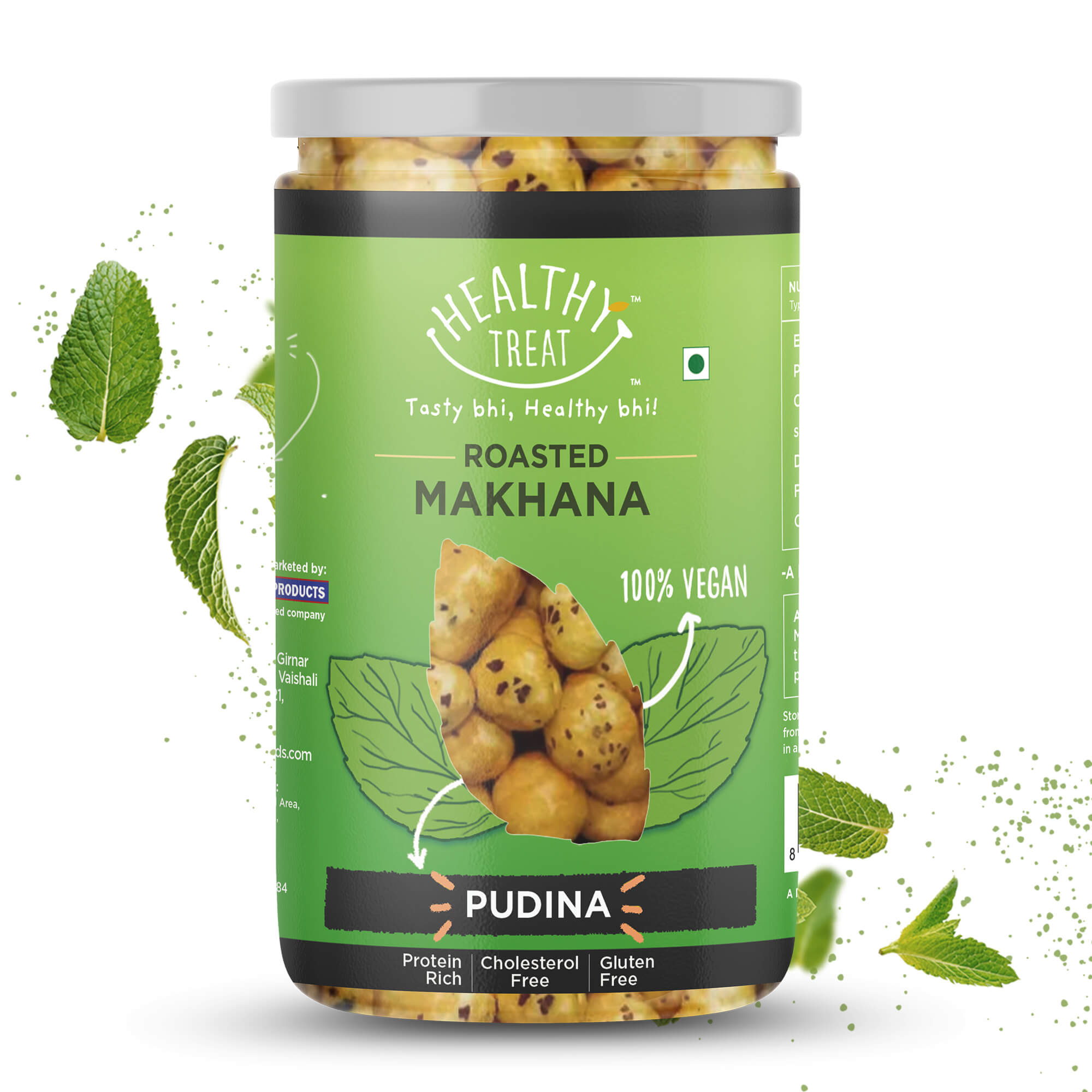 Roasted Makhana Pudina | Low-calorie snack | 70 gm