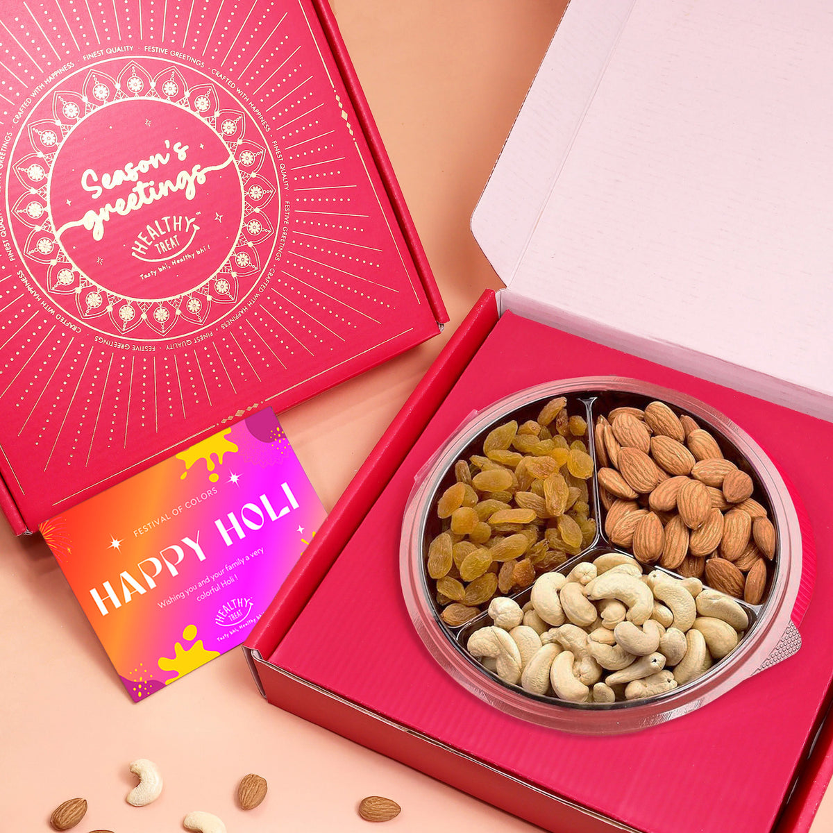 Shagun Dry Fruits Holi Gift Hamper | Dry Fruit Gift Box | Cashew | Almond | Raisins
