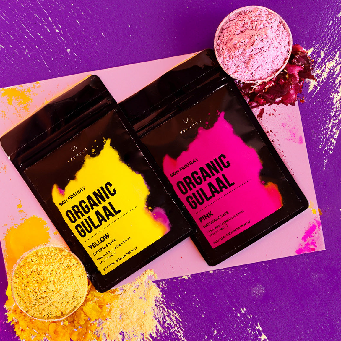 Colourful Holi Gift Hamper | Roasted Healthy Snacks, Thandai Mix, & Holi Greeting Card