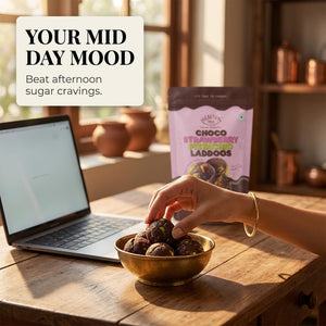 Choco Strawberry Pistachio Laddoos | Sugar-Free Energy Balls | High Protein Dry Fruit Laddu 150g