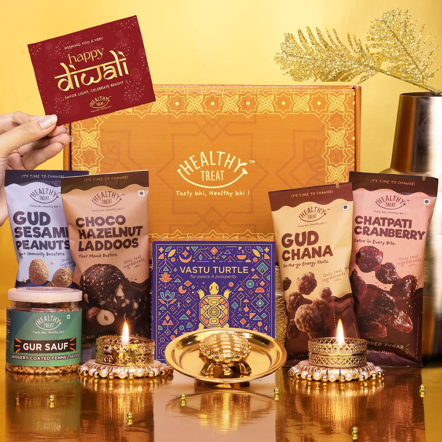 Wholesome Treats Diwali Gift Box Hamper - HEALTHY TREAT