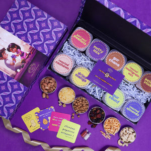 snacks rakhi gift hamper box