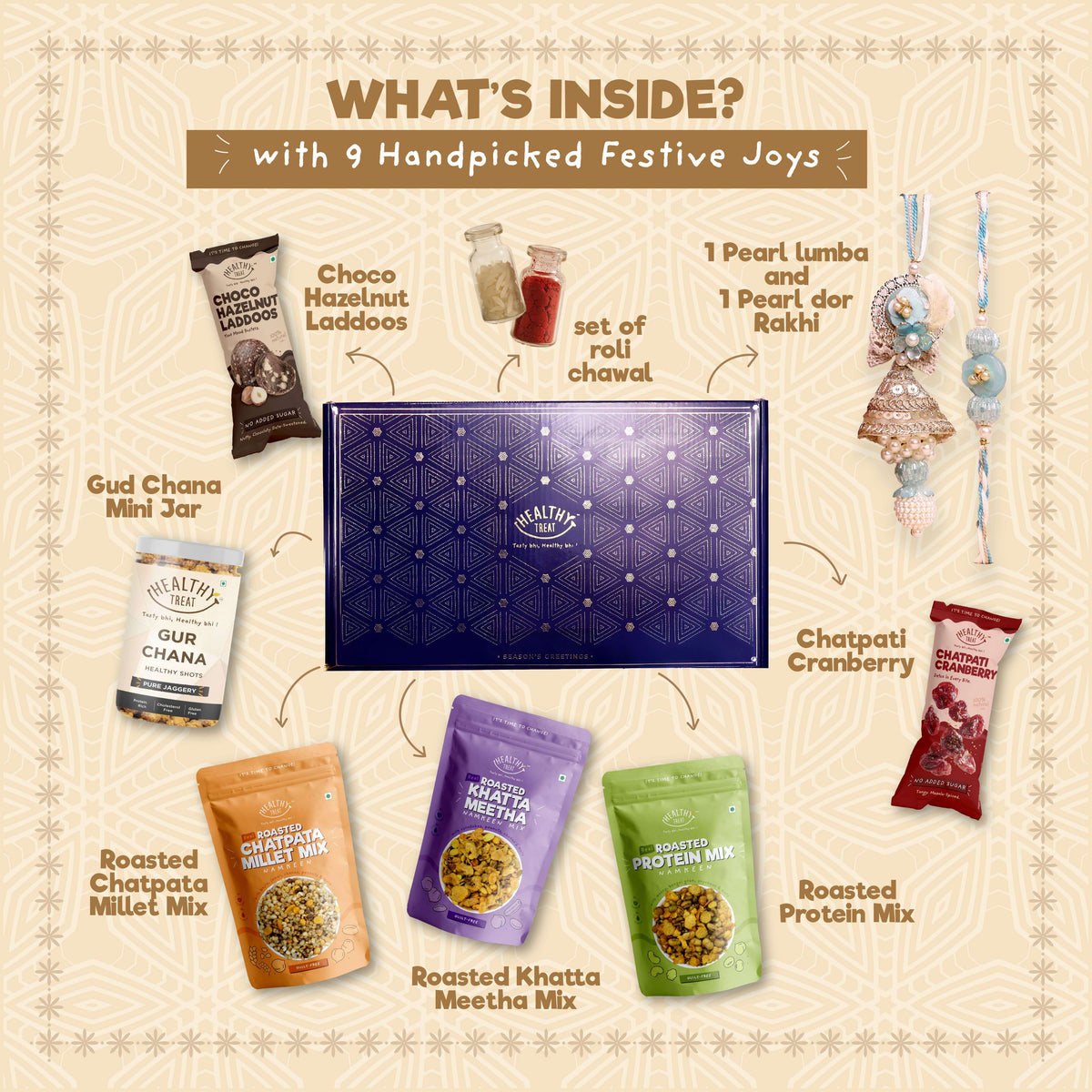 Healthy Treat Pavitra Rishta Rakhi Gift Hamper