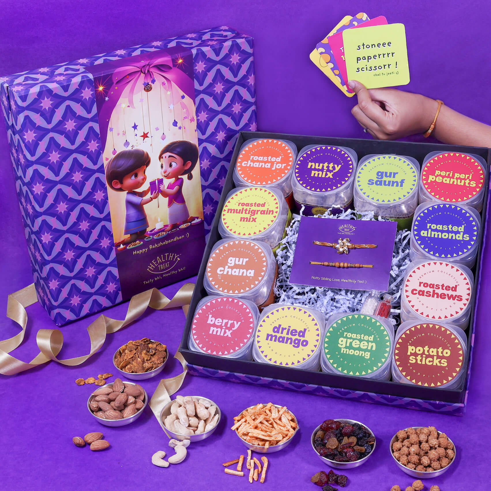 Super Snacker Super Snacker Sibling Box Rakhi Hamper by Healthy Treat - HEALTHY TREAT