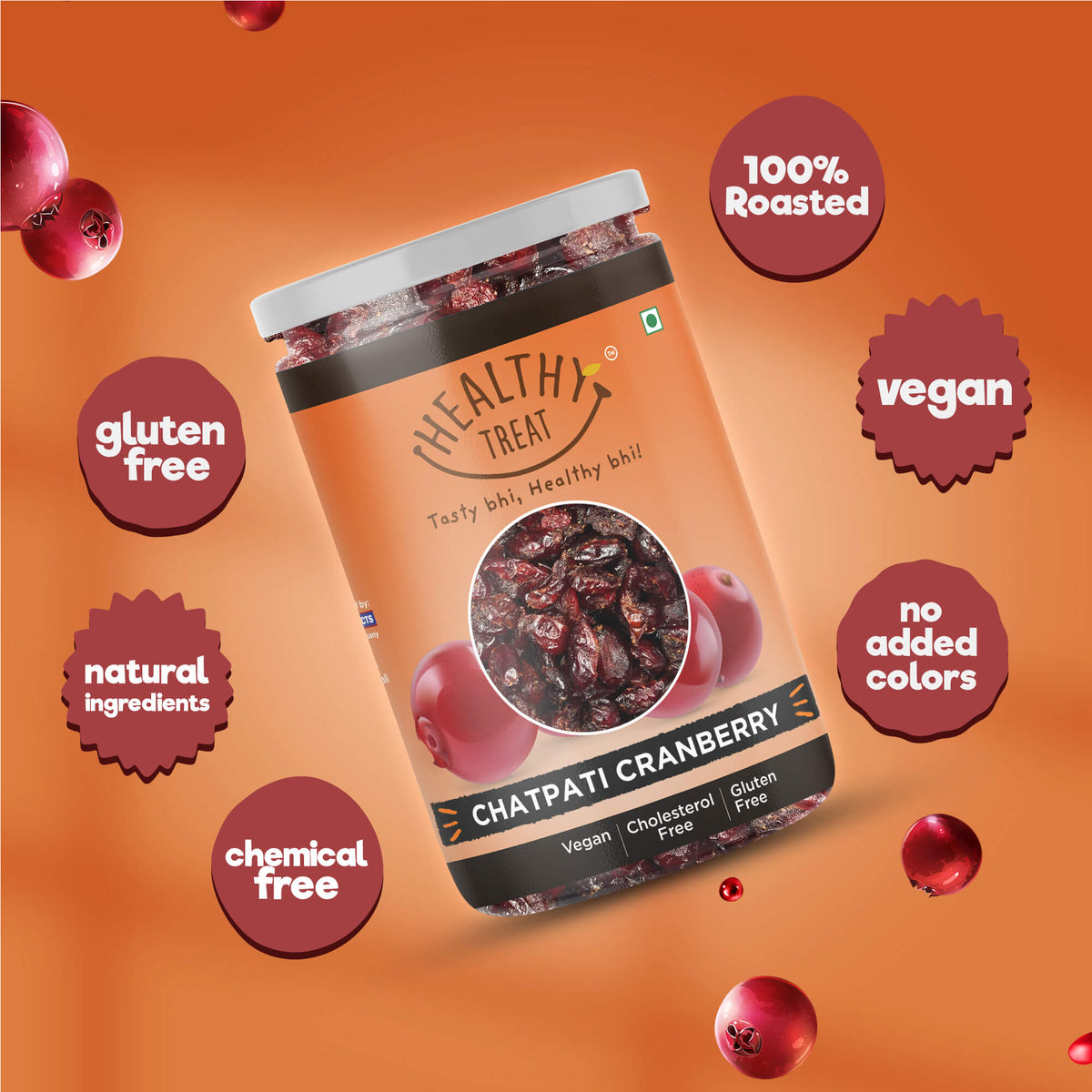 Buy Chatpati Cranberries: Deliciously Tangy | Healthy Treat - HEALTHY TREAT