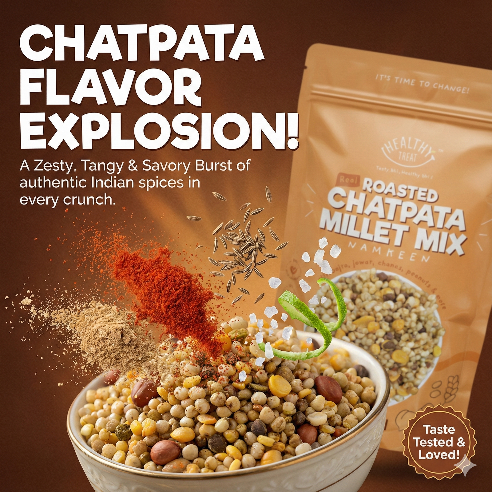 Roasted Chatpata Millet Mix Namkeen 100gm