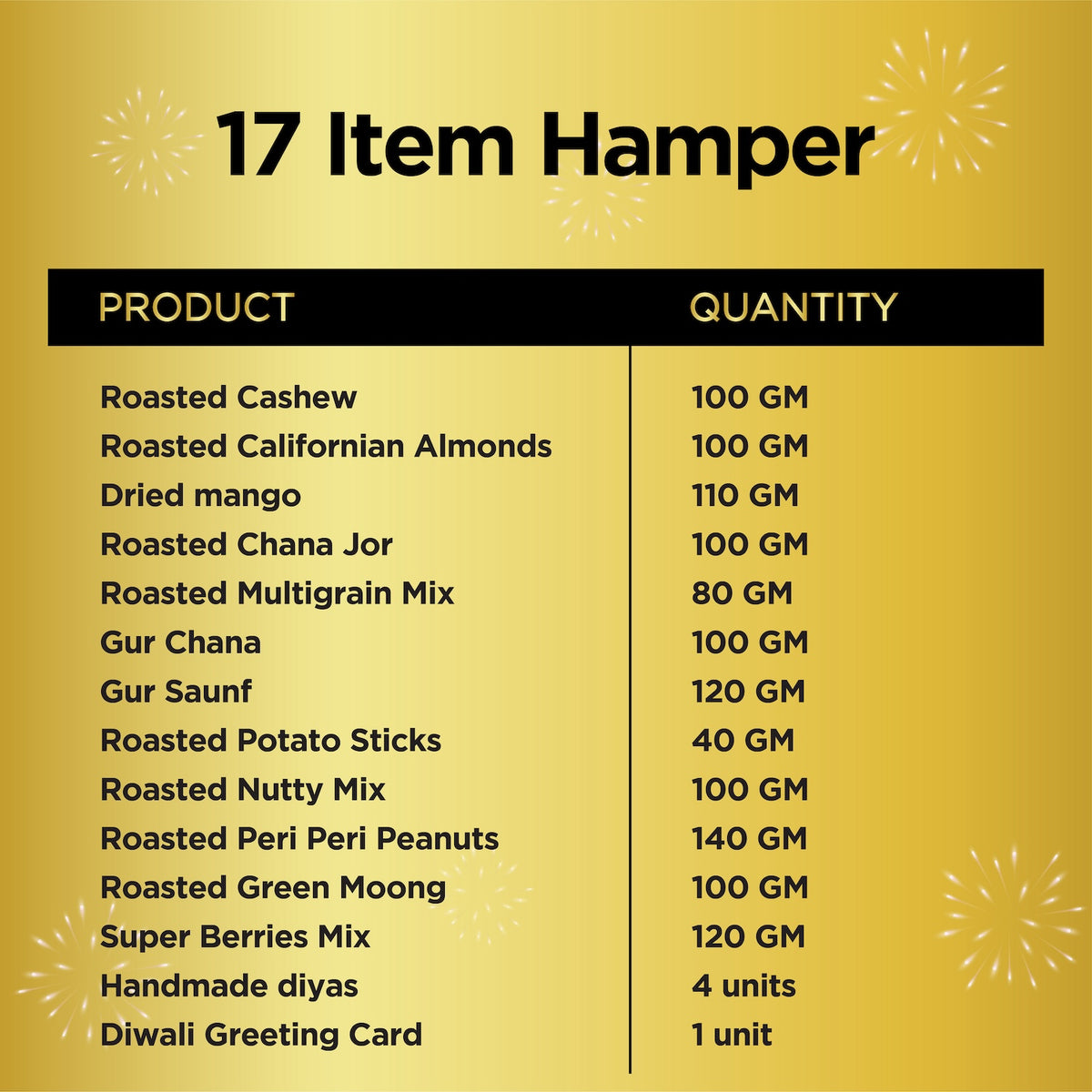 Super Snacker Premium Diwali Gift Box Hamper - Pack of 12 snacks, 4 diyas