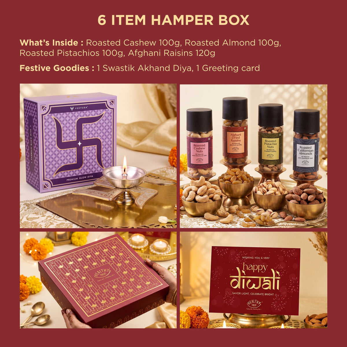 Swastik Box Diwali Dry Fruit Gift Box Hamper
