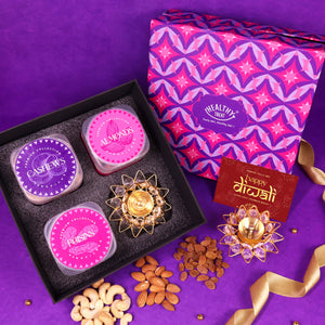 Utsav Premium Dry Fruit Diwali Gift box With Exclusive Brass Diya