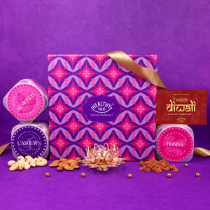 Utsav Premium Dry Fruit Diwali Gift box With Exclusive Brass Diya