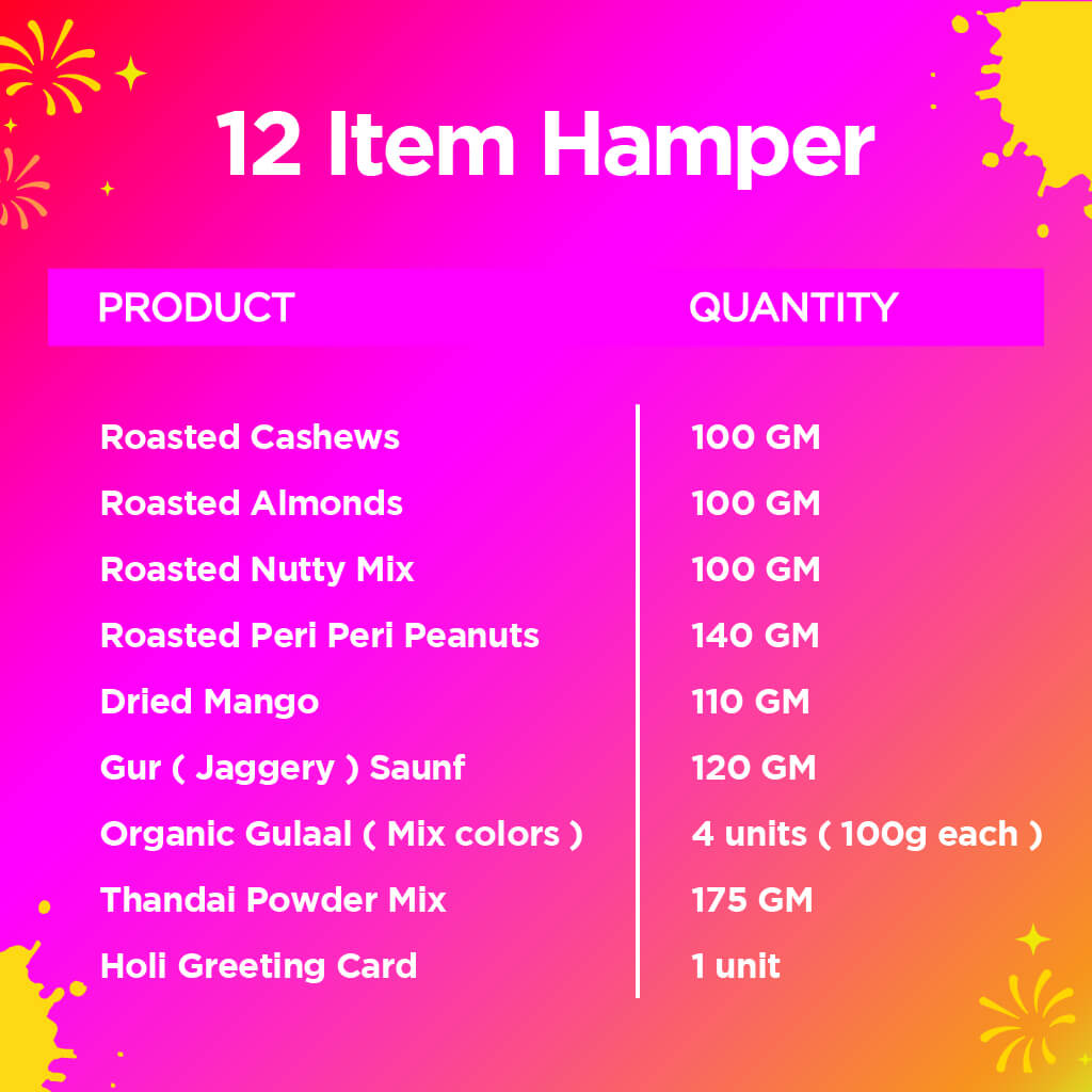 Wholesome celebrations Holi Gift Hamper