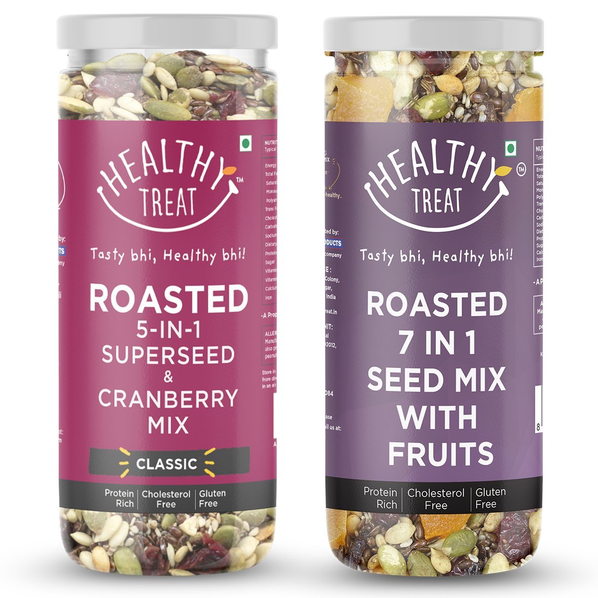 5 in 1 Seed Mix with Cranberries, 7 in 1 Seed Mix with Fruits Combo.