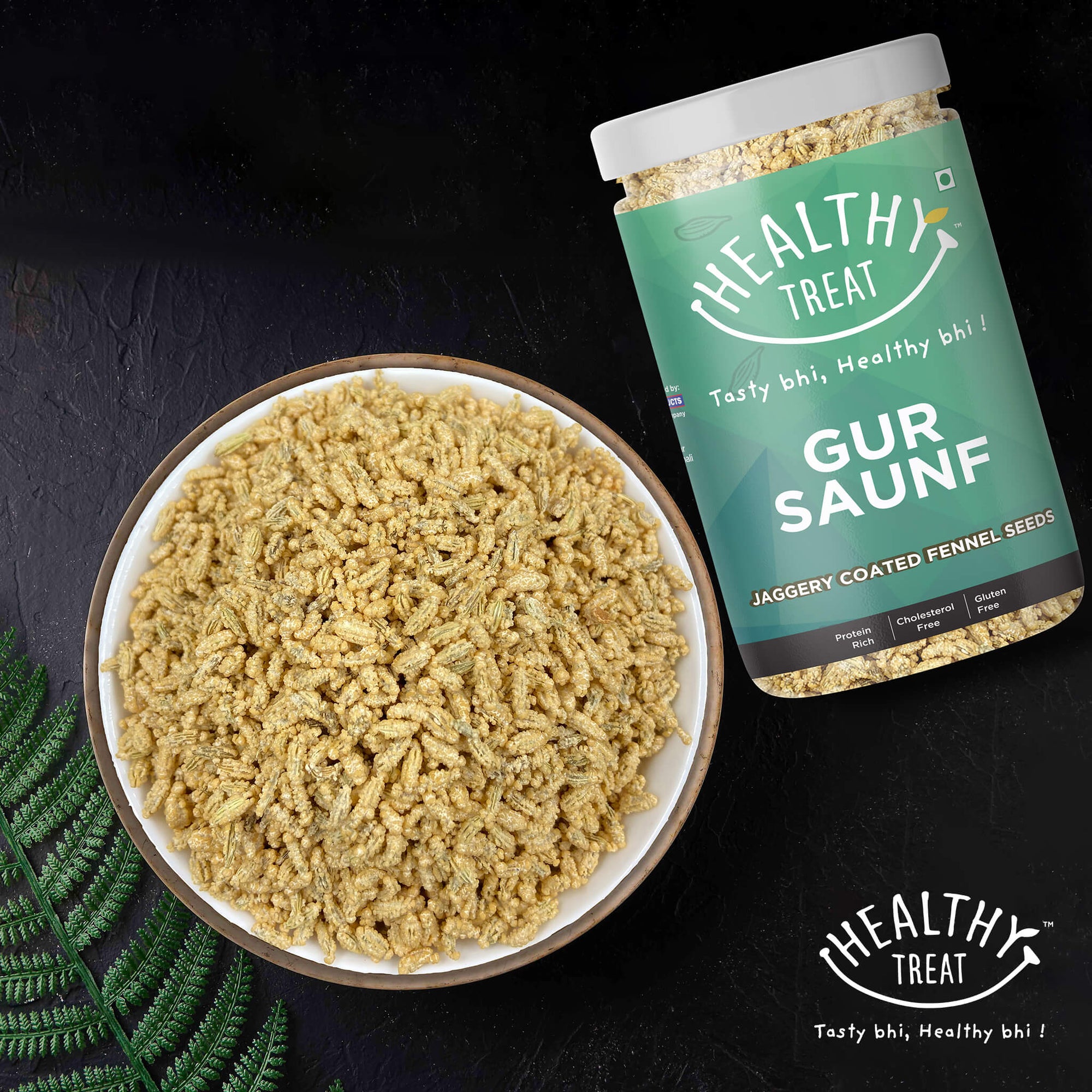 Healthy Treat Gur Saunf or Jaggery Fennels, a healthy mukhwas or mouth freshener, and an aftermeal digestive snack, for your sweet cravings