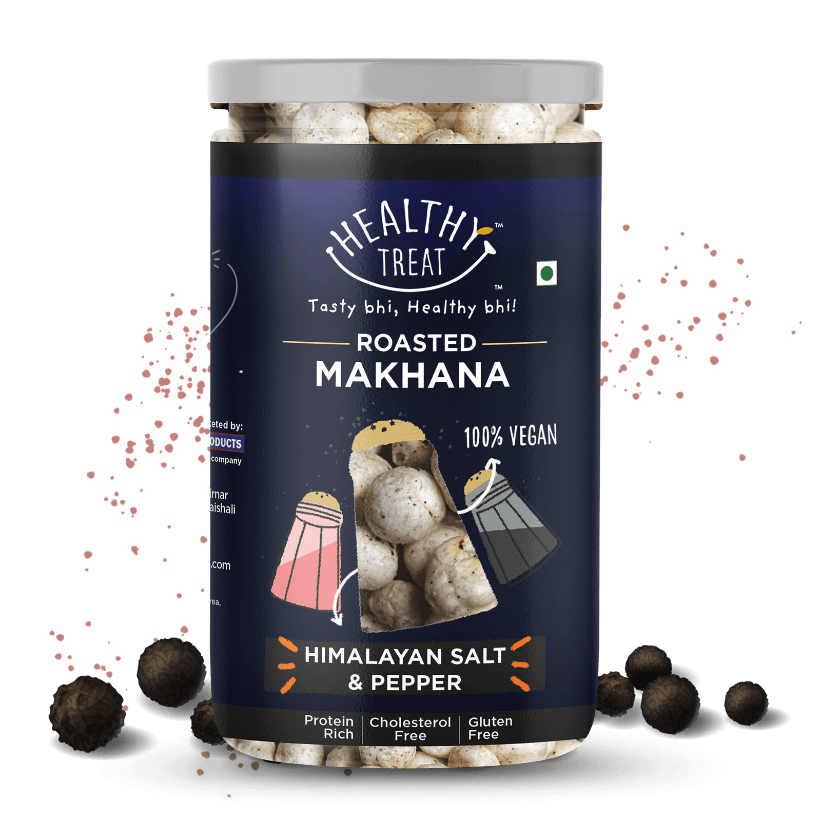 Roasted makhana himalayan salt and pepper
