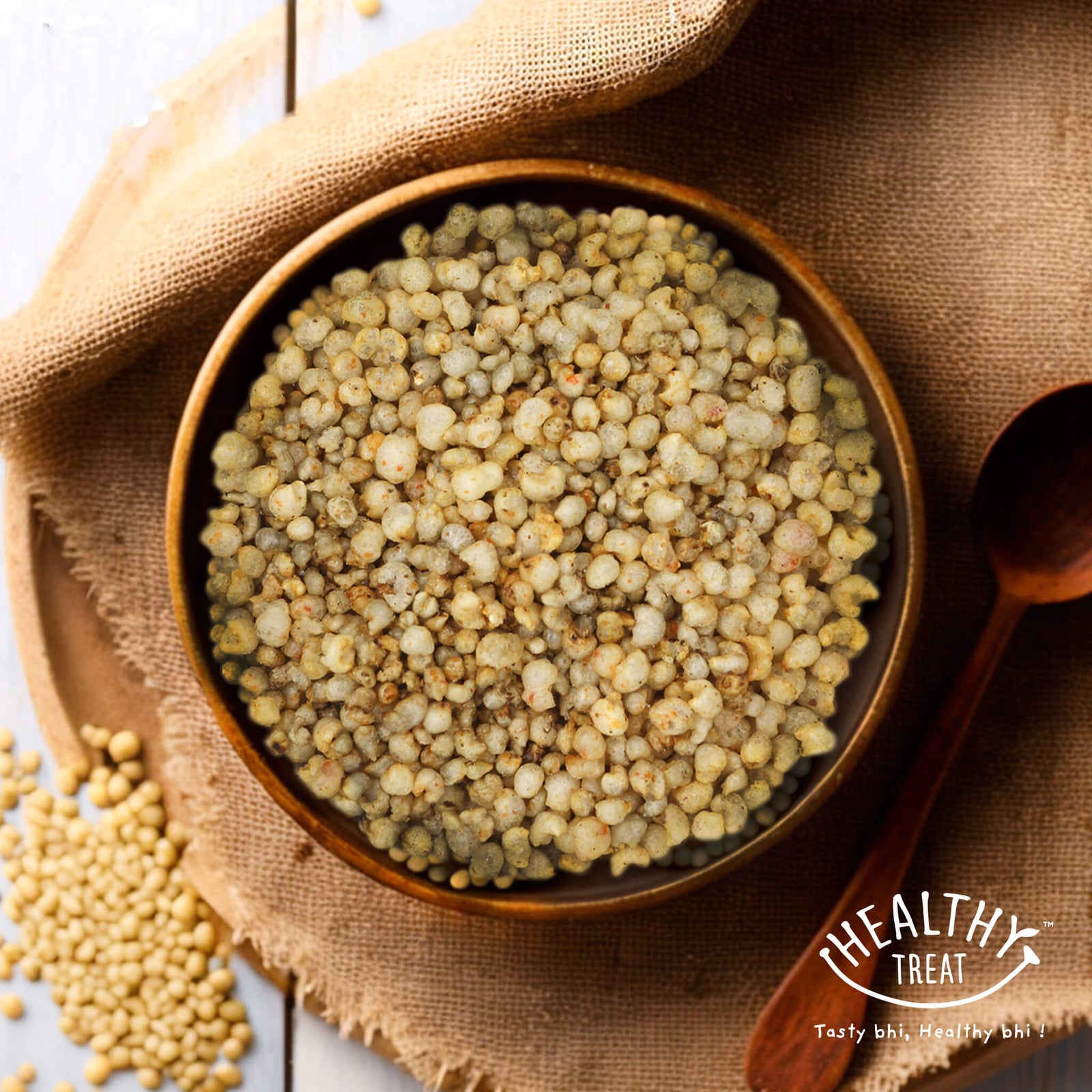 Healthy Treat 100% Roasted Bajra Puffs, a delicious, fiber rich crunch and nutritious pearl millet snack.