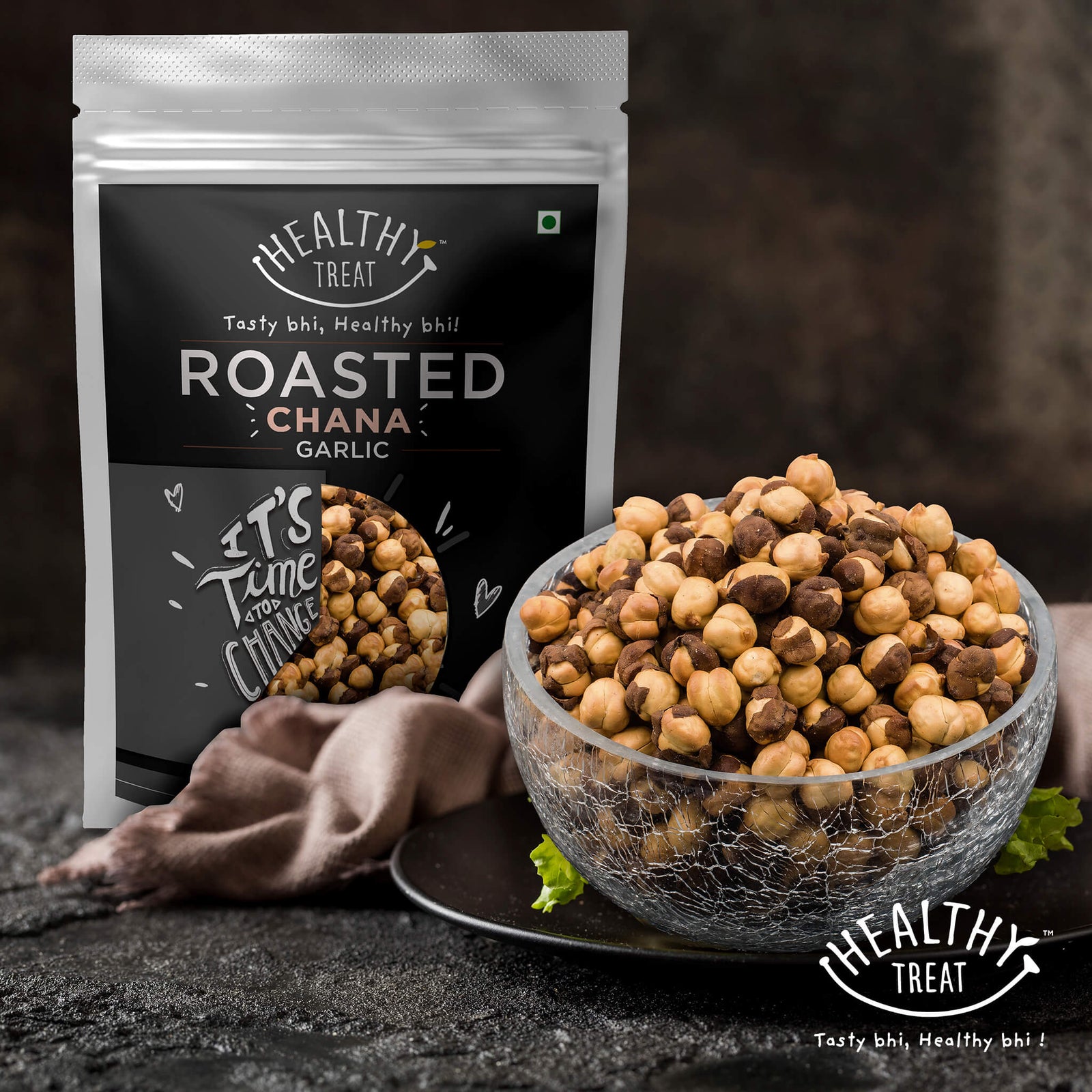 Roasted Chana Garlic Masala by Healthy Treat